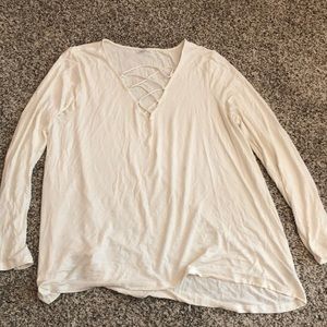 women’s cream long sleeve